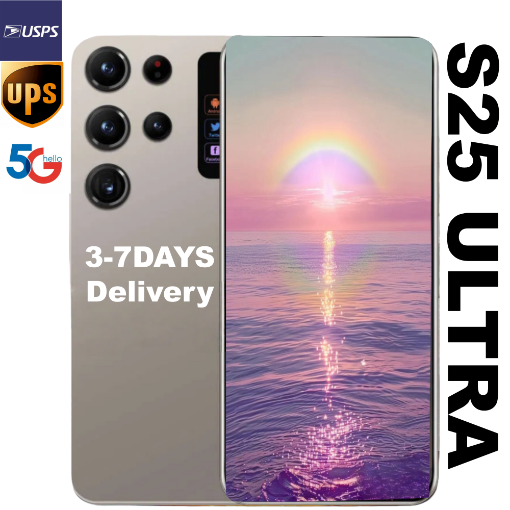 designer S25 Ultra S26ultra cellphone i17 Pro Max Orange i16 Android Smartphone Camera Face Phone Unlocked LTE 16GB+1TB HD GPS Mobile Phone Ring Packaging box bag