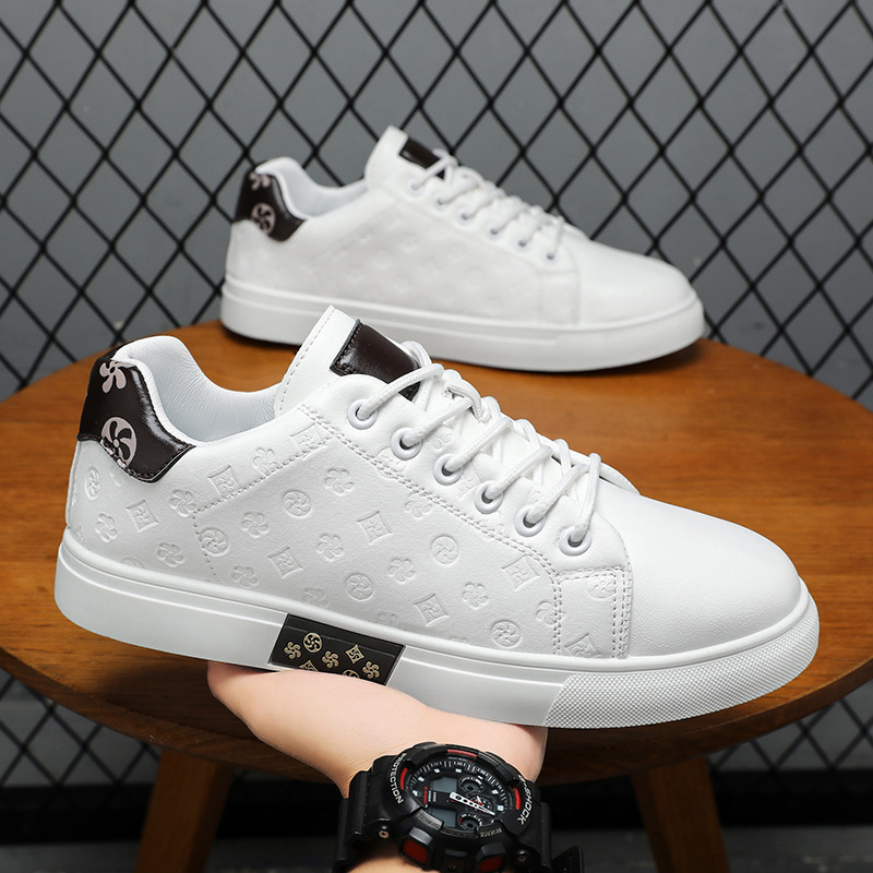 Designer Shoes 2026 Spring New Men's White Sneakers, Classic Low Top Casual Leather Slip-On Shoes Fashion Board Shoes