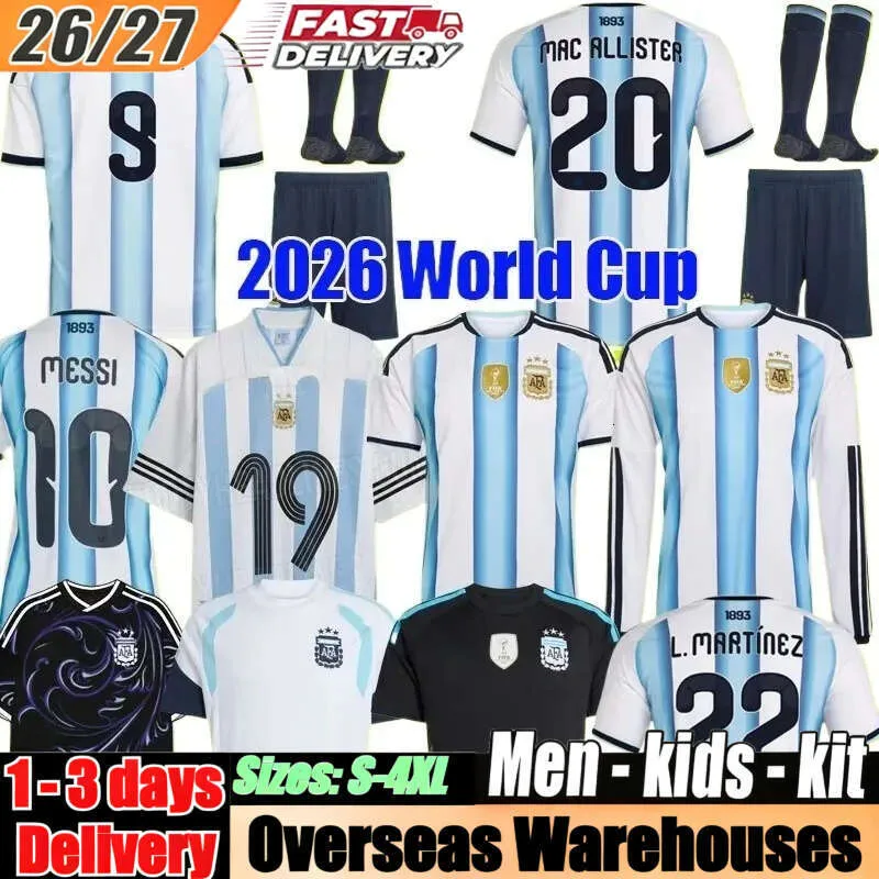 26 27 ARGENtiNA SoccerJerseys MESSIS DE PAUL J.ALUAREZ 2026 ArgentiNa DYBALA DI MARIA MARTINEZ football shirt home away Player Men Women