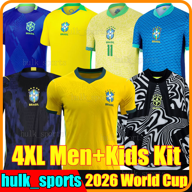 4XL 2026 bRaSiL RODRYGO soccer jerseys 26/27 ESTEVAO LUIZ HENRIQUE CUNHA BRUNO G. L.PAQUETA MARQUINHOS GABRIEL P.HENRIQUE football shirt bRaZiLS men kids kit socks sets