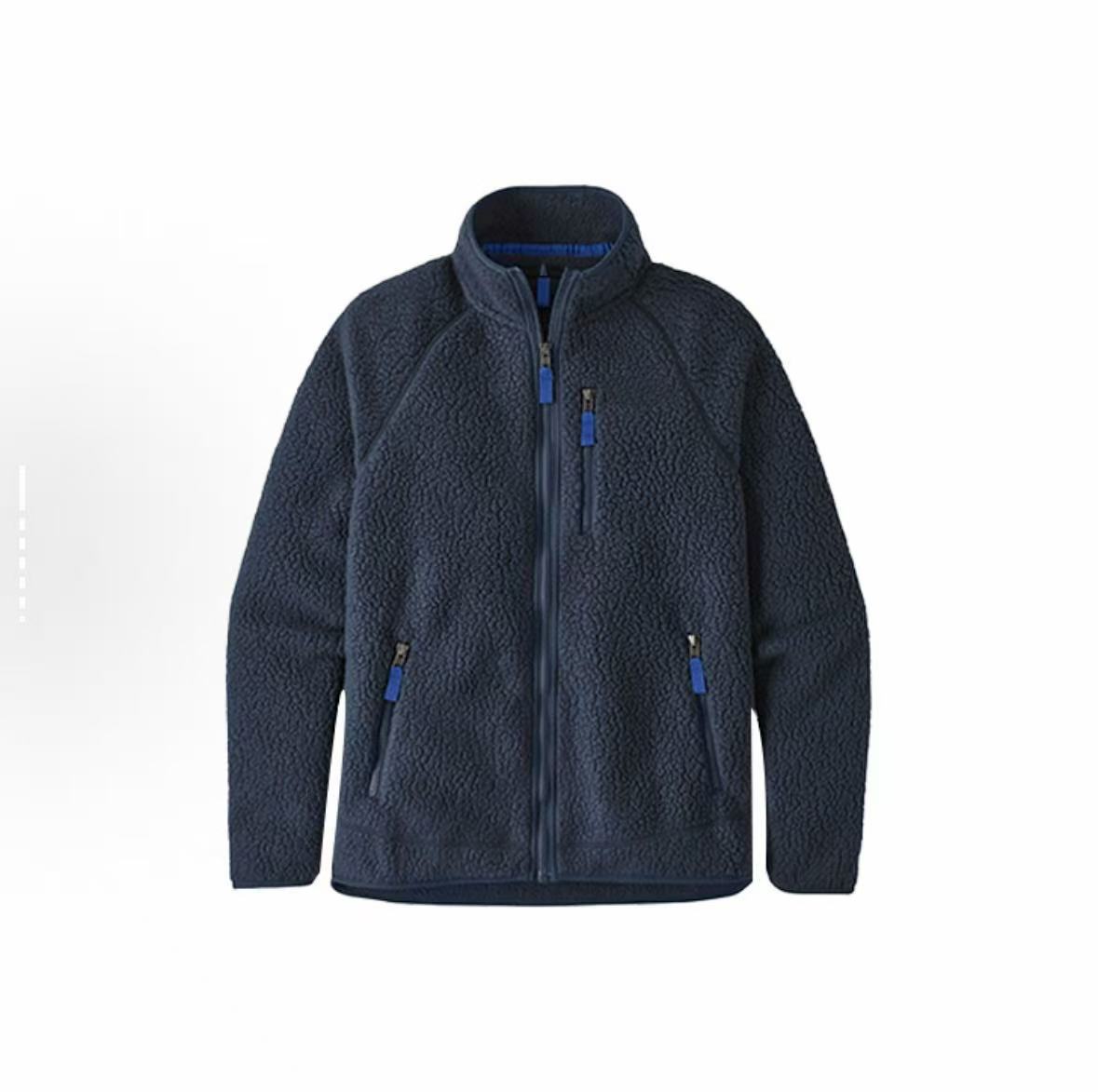 Men's Wool Unisex American Style Bata Fleece Jacket Stand Collar Lamb Velvet Polyester Fiber Outdoor Sport Hiking Thickened Autumn Winte...