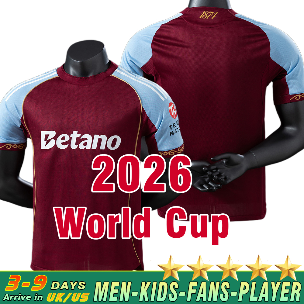 Aston 150th Anniversary kit WATKINS Vilas 25 26 soccer jerseys ONANA 2025 McGINN ROGERS men kids set Third top football shirts SANCHO ELLIOTT football jersey A10