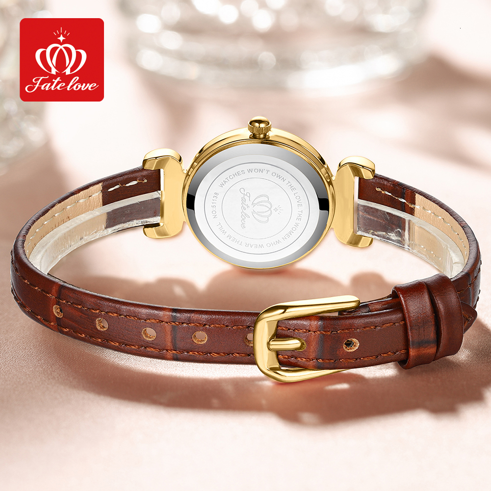 Fate Love Designer Watch Retro Luxury Lightweight Women's Watch Small Dial High Quality Watch Women's Leather Strap Waterproof Fashion Elega