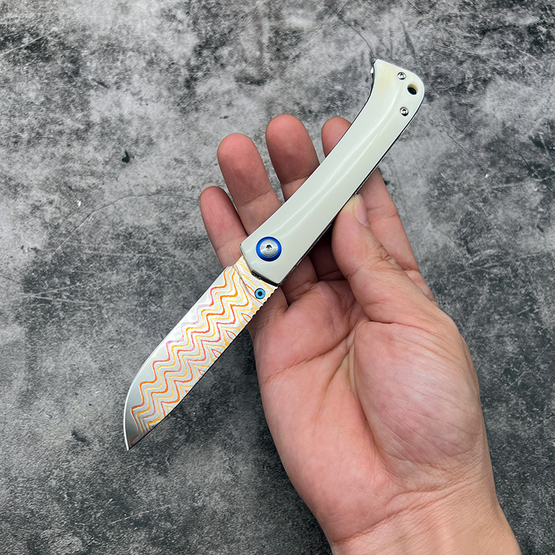 New Copper Damascus Steel Folding Knife VG10 High Hardness Sharp Pocket Knife Outdoor Knife Camping Tool EDC Multi-Tool