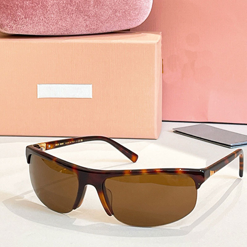 26SS Luxury Women Sunglasses Designer Acetate Fiber Half Frame Glasses Outdoor Driving Beach Women Glasses Top Quality Fashion UV Protection MU122