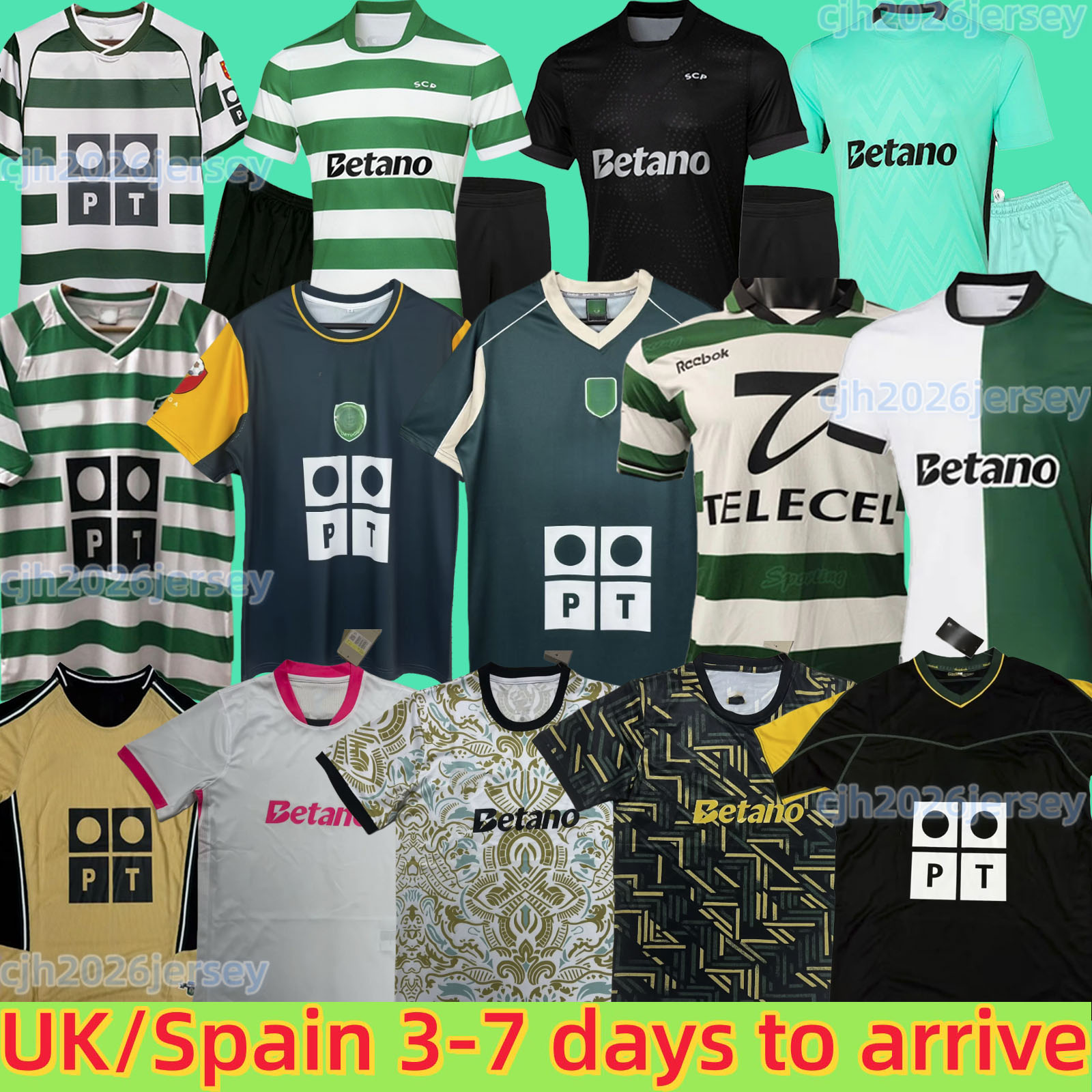 Sporting CP 25 26 LisboaS soccer jerseys Vietto ronaldo LisbonS Jovane Sarabia MATHIEU COATES ACUNA Stromp Men Kit Clube de football shirt 01 02 03 04 Retro CR7 kits 999