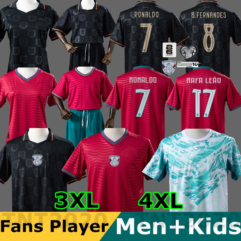 2026 Portugal soccer jerseys B.FERNANDES R. Leao JOAO FELIX PEPE BERMARDO camisa de futebol J.MOUTINHO football shirt Men Kids kit women RoNalDo Portuguese playe