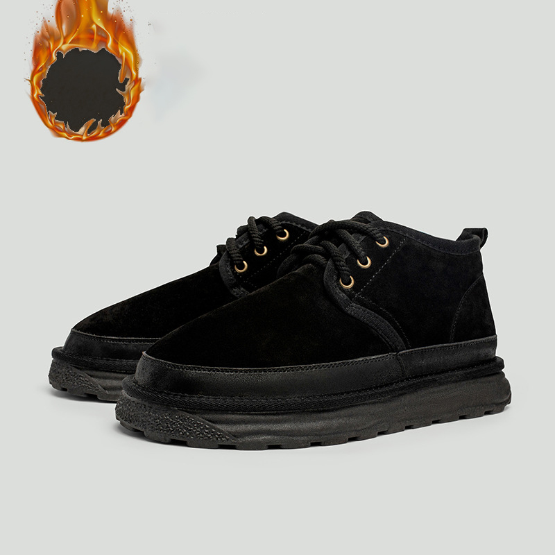 Designer Shoes 2025 New Winter Plush Thick Cotton Shoes Anti slip Thick Bottom Warm Snow Boots for Men