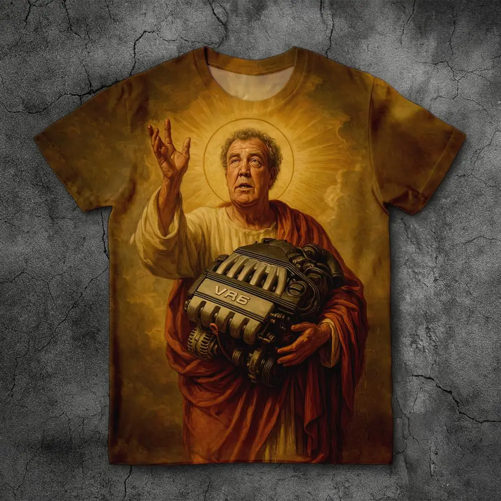 Jeremy Clarkson Protect Us From Electric Motors Merch Fans T-shirt Top Gear Funny Meme Graphic T-shirts Unisex Casual Loose