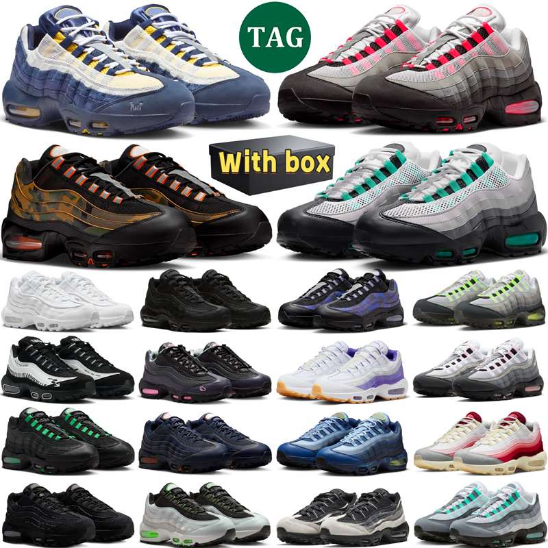 free shipping designer running shoes 95 95s mens sneakers woman trainers Black White Pink Foam Neon Solar Red Hyper Turquoise Outdoor sport chaussures shoe with box