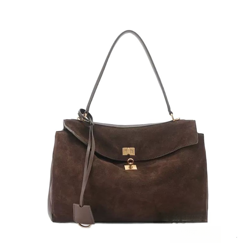 Designer's Luxury Crossbody Bag, Suede Leather Large-capacity Handbag, Unisex Fashionable Single-shoulder Armpit Bag