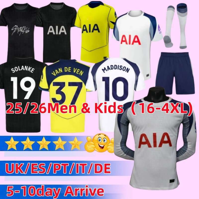 2025 2026 spursjersey Soccer Jerseys TEL SOLANKE KOLO MUANI SON Ttottenham Jersey 25 26 KUDUS MADDISON RICHARLISON ROMERO DE VEN BISSOUMA Football shirt kid kit men