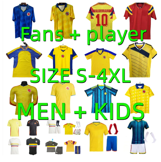 2025 2026 Colombia Richard Rios Soccer Jerseys 25 26 JAMES LUIS DIAZ football shirt Camiseta de futbol maillot 1990 2001 2014 Valderrama Retro Player version kids kit