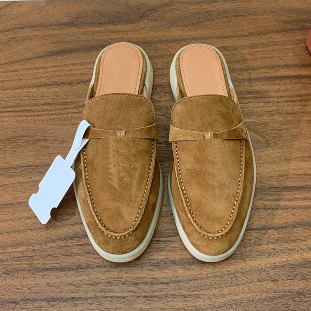 Top designer shoes Loafers mules Women Men Slippers Luxury Fashion Business Cashmere Leather Flat Shoes Low Top Suede Cow Oxfords Casual moccasins loafers men shoes
