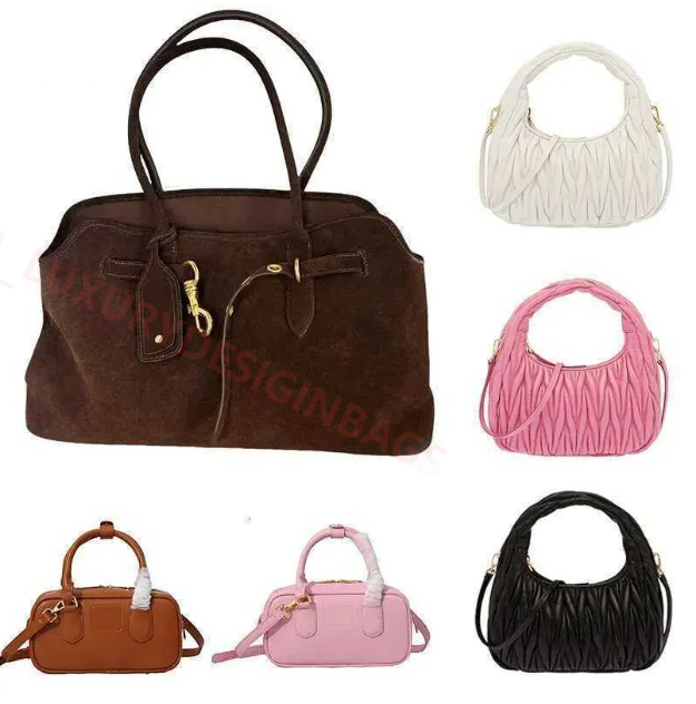 bags designer Women Real Cow Leather Soft Shoulder Bags Retro Dumpling Style Large Handbags Tassel Vintage Chic sassy pleated hand-held Underarm Totes micro bag