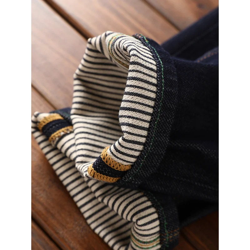 2025 Japanese Style Color Jeans Men HighEnd Trendy Retro Washed Casual Slim Straight Spring and Autumn Pants 251205