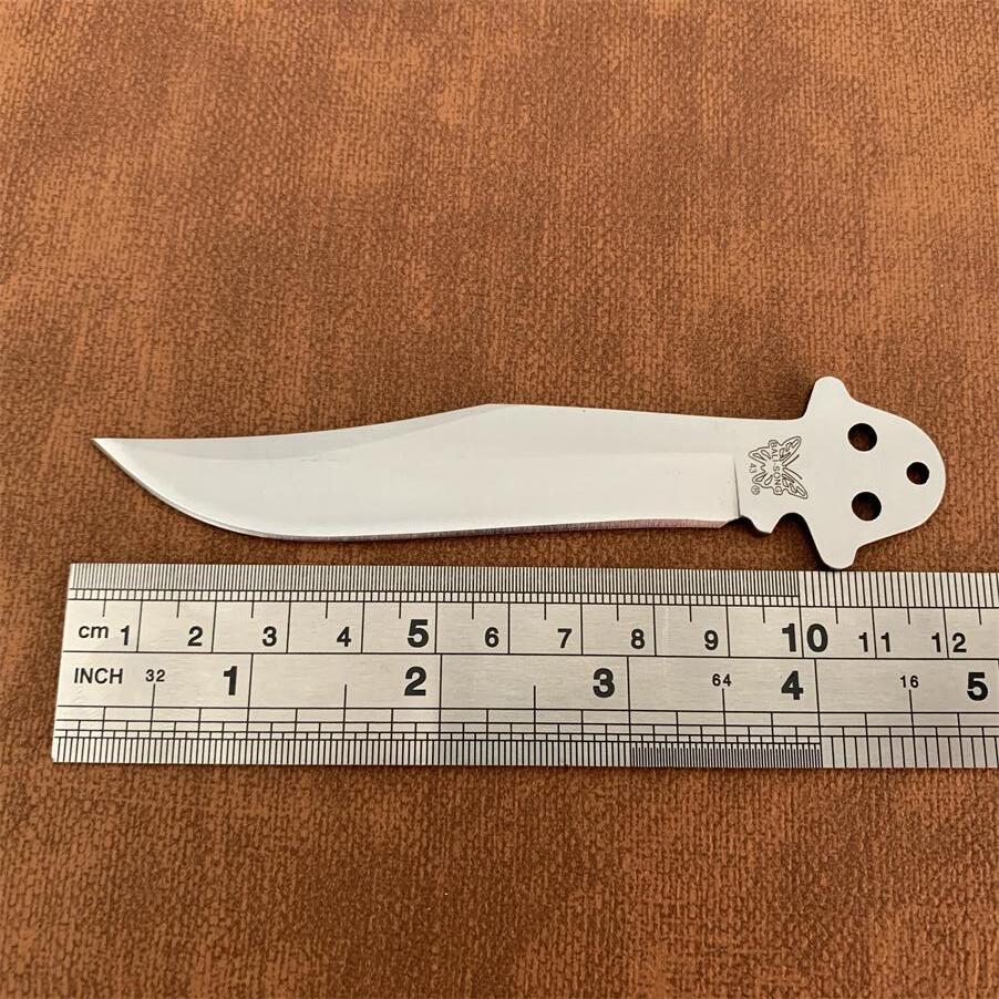 8Models BM42 Trainer Free-swinging Knife 3.74" 440C Plain Blade, Stainless steel Handles