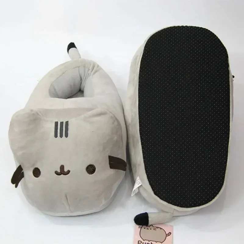 Women's Cat Slippers, Plush Cat Face Flip-Flop House Shoes with Stitched Upper, Pull-On Cartoon Slippers for Indoor Home Bedroom Dorm Lounge Casual We - view 6