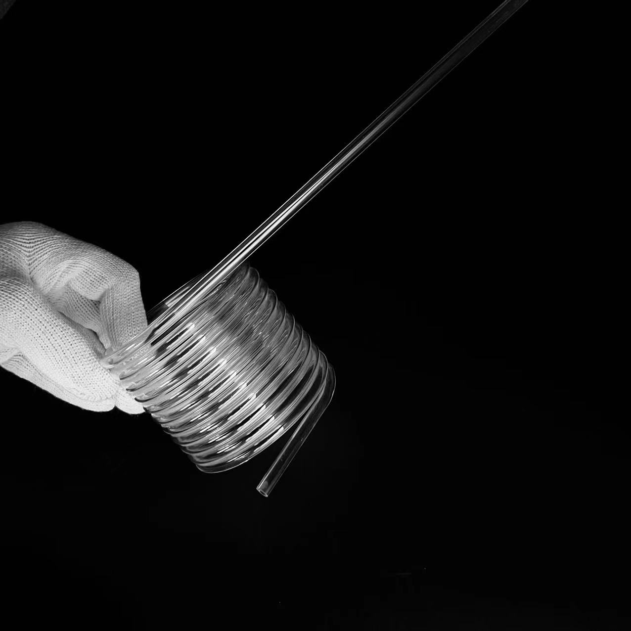 Customized Transparent Clear Coil Tube Fused Silica Spiral Quartz Glass Tubing
