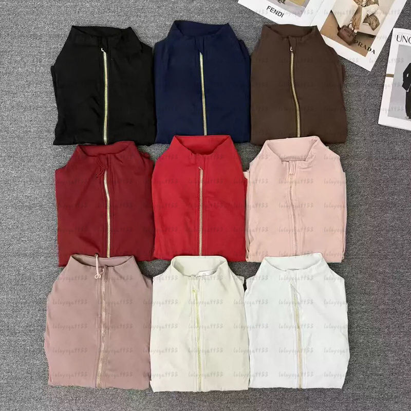 Yoga Jacket Women Workout Sport Coat Fitness Jackets Sports Quick Dry Activewear Top Solid Zip Up Sweatshirt Sportwear Hot Sell yoga outfit