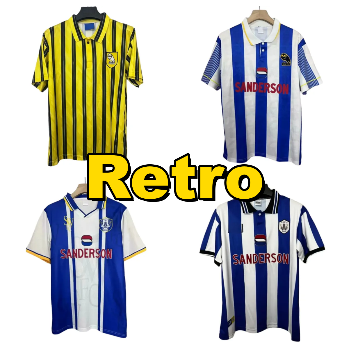 93-97 Retro Sheffield Wednesday soccer jerseys Vaulks Callum Michael Smith Tyreeq Bakinson Mallik Wilks football shirts men kit 1993-1997 Sheffield Wednesday