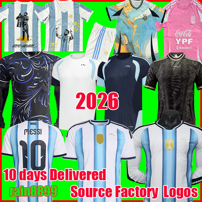 3XL 4XL MESSIS 2026 Argentina soccer Jerseys Fans player version copa MOLINA MARTINEZ Maradona de paul football shirt Men women Kids sets uniforms di maria XXXL