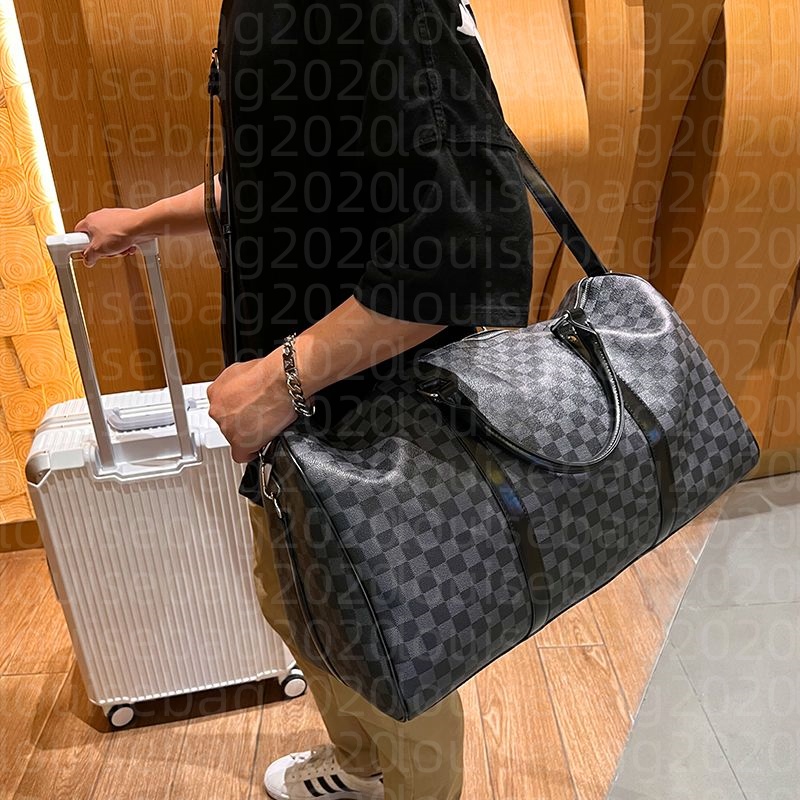 Luxurys Fashion Duffel Men Women Designer Travel Bag Clutch on Luggage Bag louisvuittion basketball louisvuinton Tote keepall 55CM Clear Handbag Man Duffle Bags