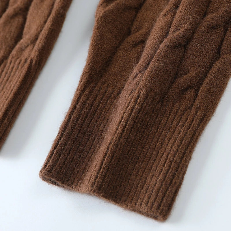 Highquality Vneck mens cardigan stretchable warm solid color sweater versatile knitwear for daily wear 251211 - view 5
