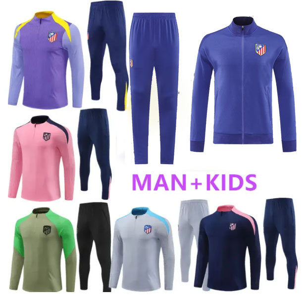 25 26 Atletic MadrideS adult tracksuit soccer jakcet 2025 2026 Survetement maillot de foot sportswear football training suit jackets