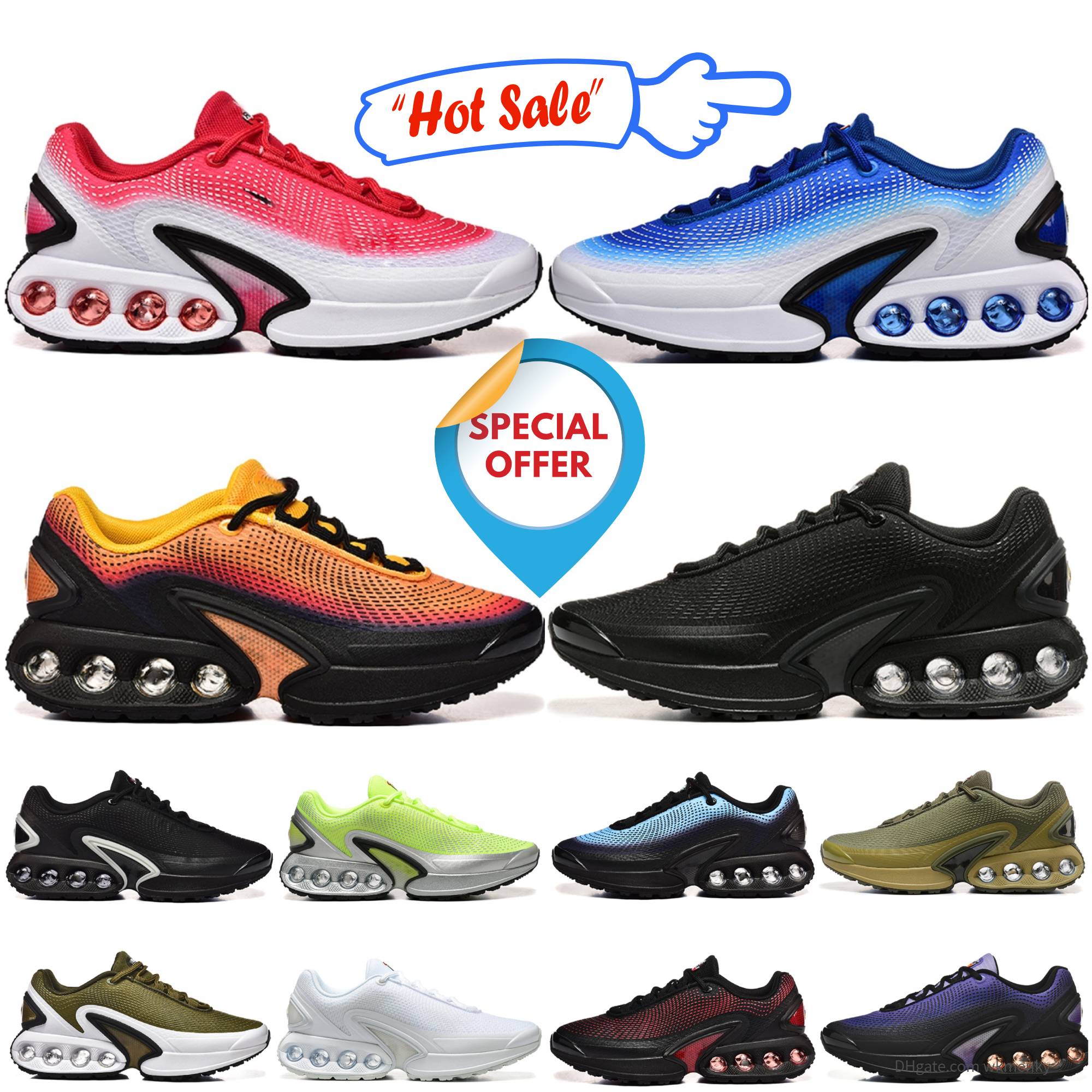 Designer Maxdn Running Shoes DN Plus Tns Men Women All Night Black Metallic Particle Grey Racer Blue Laser Orange Comet Red Bred Burgundy Crush Twist Outdoor Sneakers