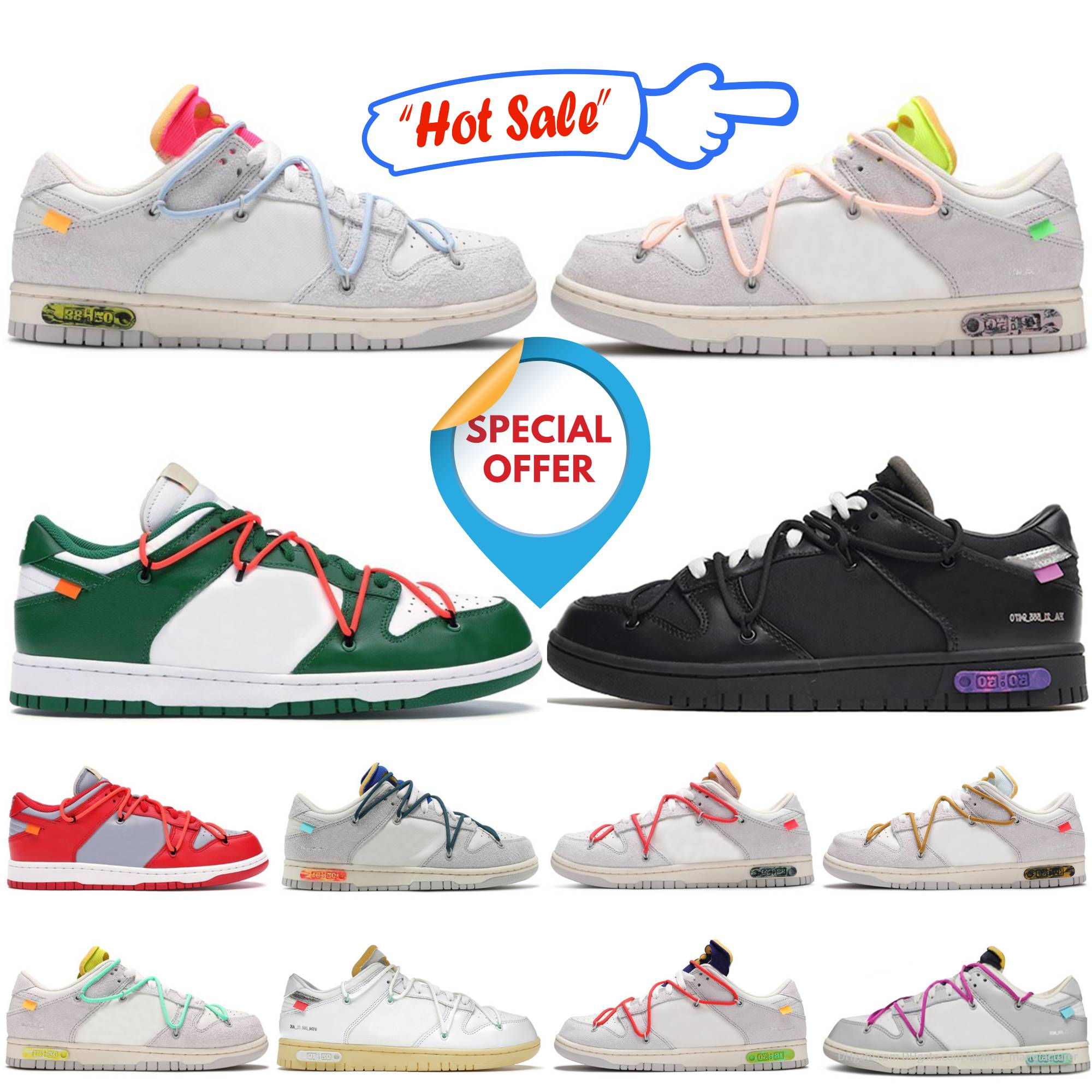 Designer Mens Women The Lot 01- 50 06 Sports Shoes Luxury Retros White Black Panda Grey Green Fog Unc offss Traisners Varsity Pure Platinum Grey Blue Authentic Sneakers