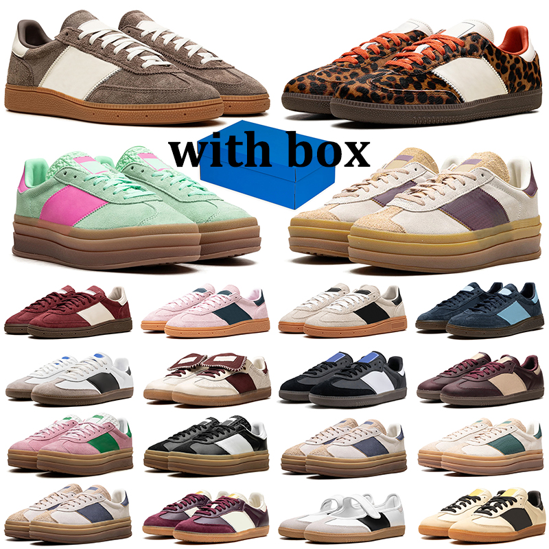 Designer casual shoes with box free shipping for men women popular gazlelle platform outdoor sports shoes personality patchwork sneakers
