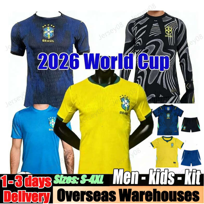 2026 World Cup Brazils Jersey Camiseta De Futbol PAQUETA RAPHINHA 26 27 Football Shirt Maillots MARQUINHOS VINI JR RICHARLISON MEN KIDS WOMAN NEYMAR RODRYGO