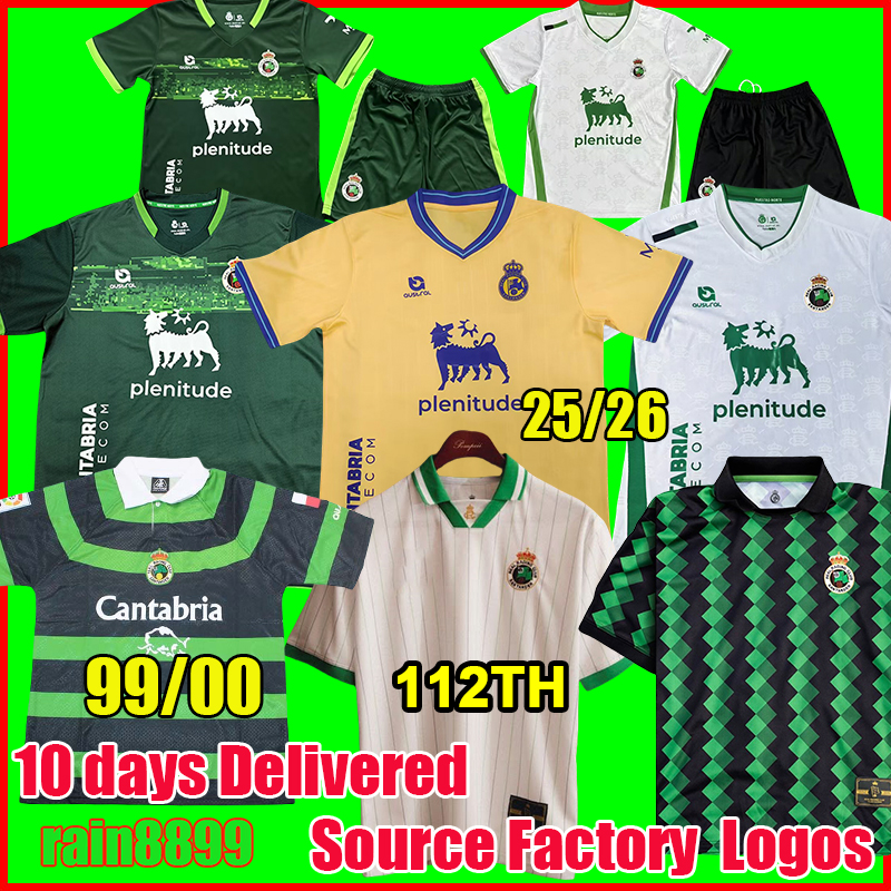 25 26 racing santander Camiseta de Futbol 99 00 away green strip soocer jerseys football shirts tops Racing de Santander 24-25 112th Anniversary Kit keeper gk