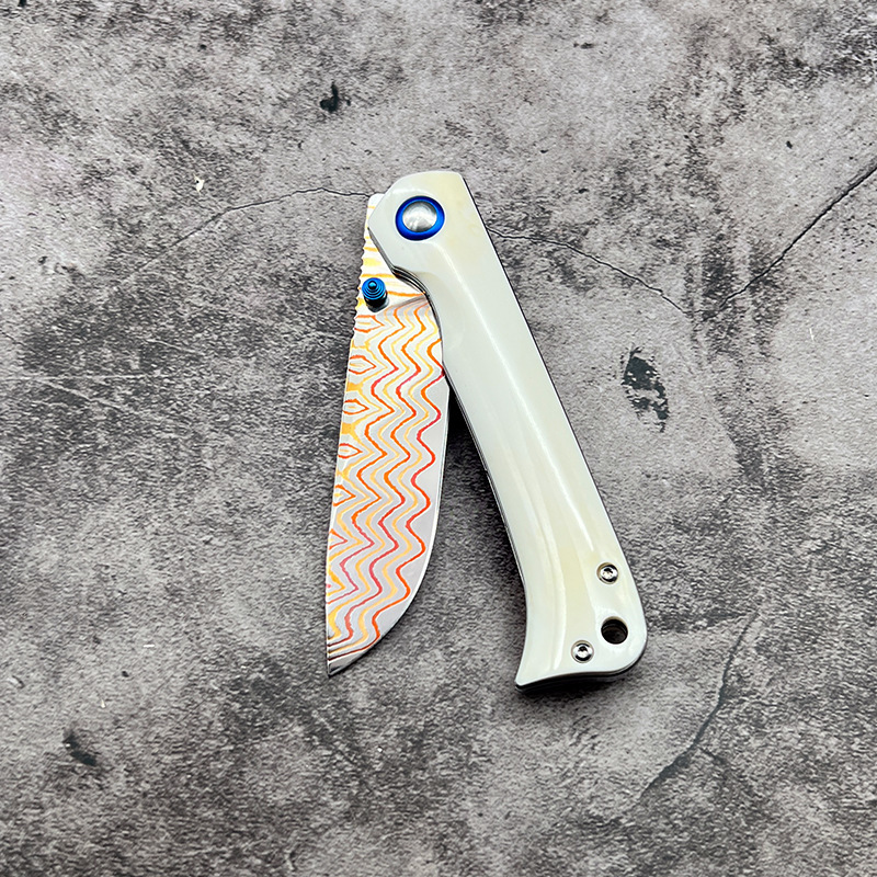 New Copper Damascus Steel Folding Knife VG10 High Hardness Sharp Pocket Knife Outdoor Knife Camping Tool EDC Multi-Tool