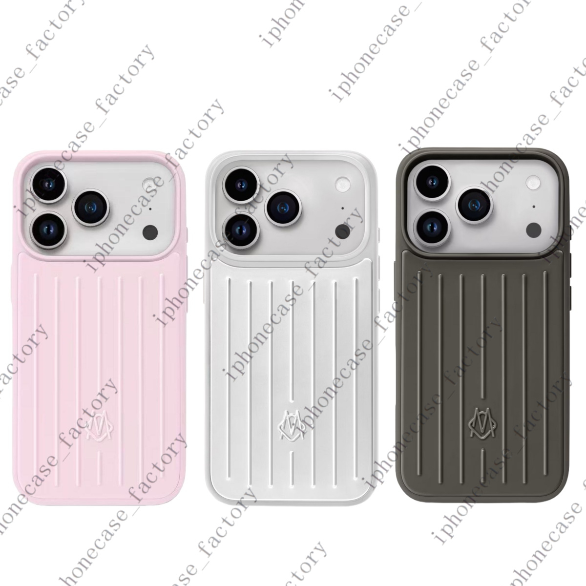 Pink Phone Case Suitcase designer iPhone Case for iPhone 17 Pro Max 17pro 16 15 14 13 Polycarbonate Aluminum Alloy MagSafe Weave Cover Coque Funda