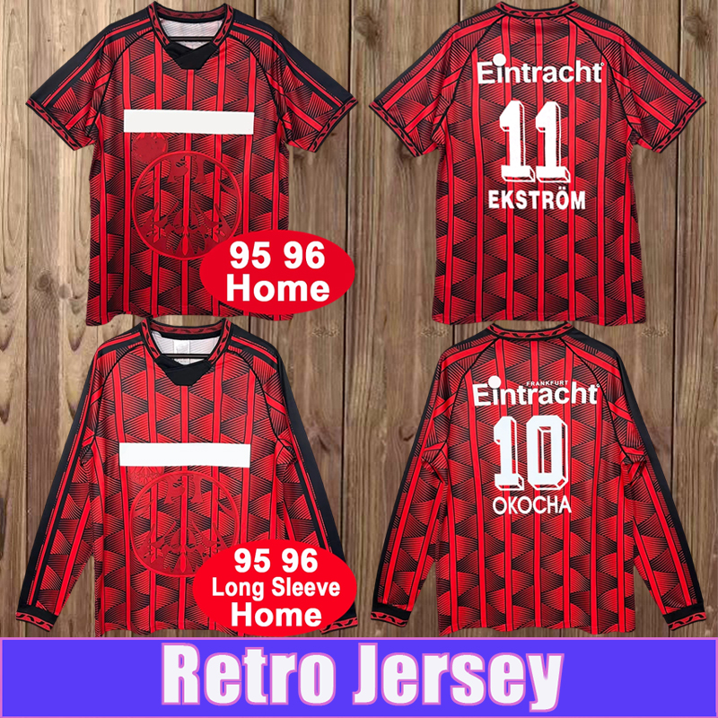 1995 1996 FranKFurt Mens Retro Soccer Jerseys EKSTROM GAUDINO HAGNER Home Vintage Football Shirt Uniforms