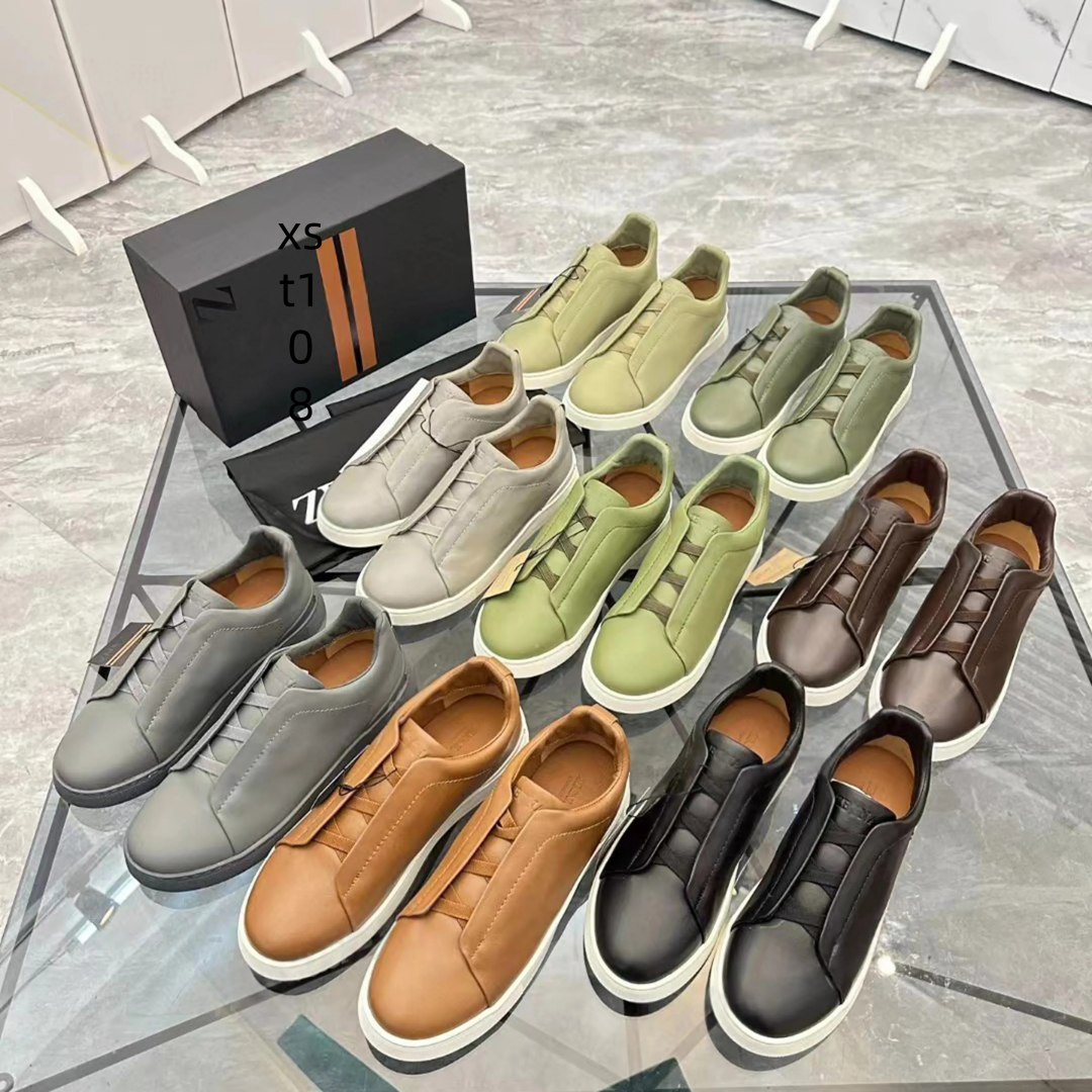 zegnashoe men business casual luxnuy flat bottom genuine leather suede designer dress shoes workplace formal occasion outdoor recreation sneakers 5z566