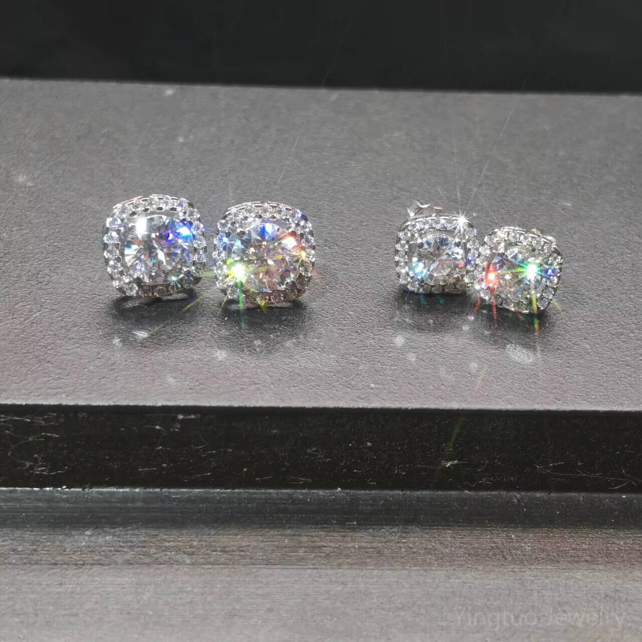 Hot Sale D Color 18K Gold S925 Silver Earrings 05ct Moissanite Womens Jewelry for Parties Weddings Engagements