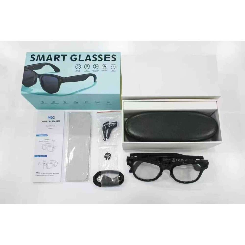 M02 Smart Glasses Support 8 Megapixel Camera Ai Real-time Translation Local Storage Recording + Video Recording Function