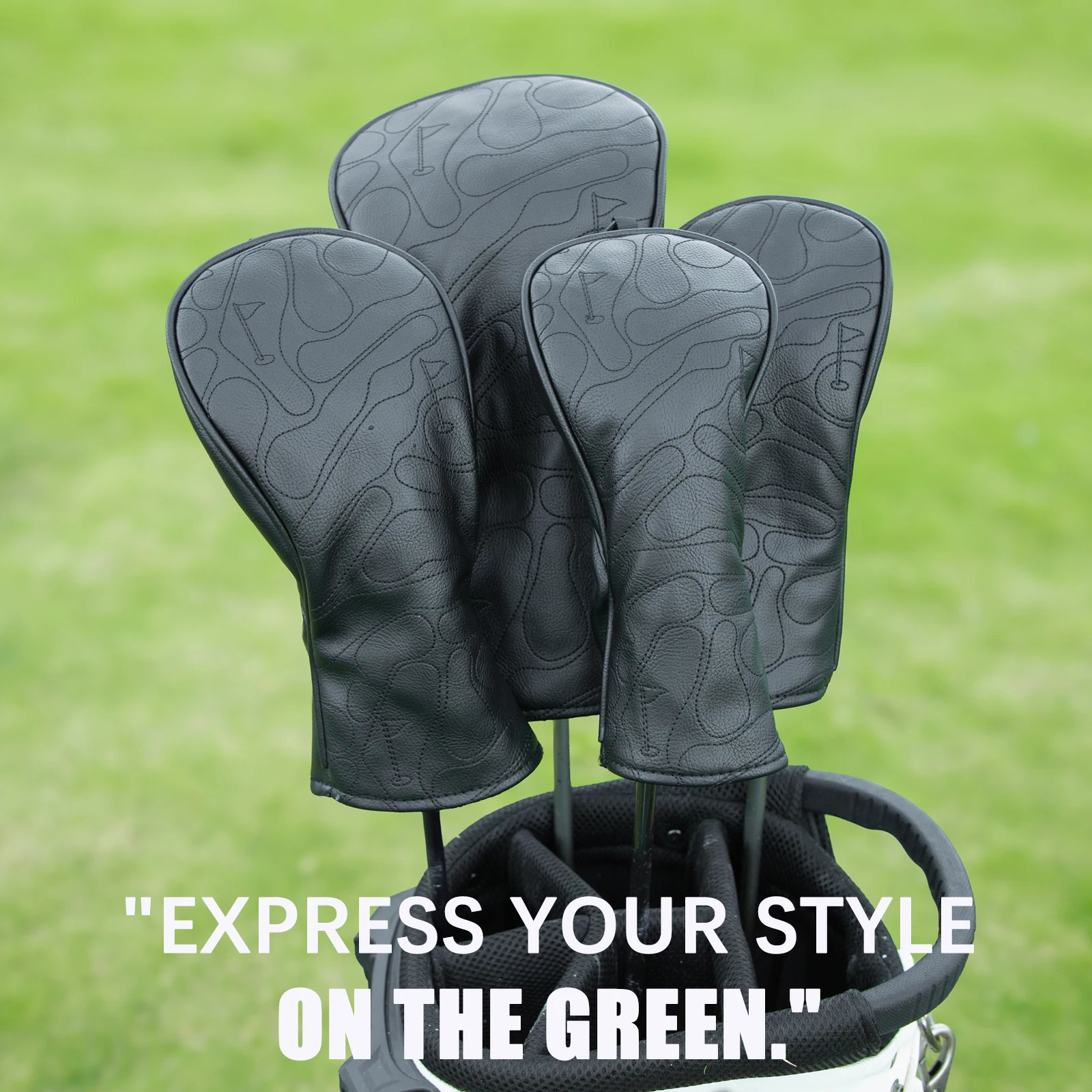 Golf Club Head Covers 3 Wood Headcover Set Premium Leather for Woods Driver FairwayFW Wood HybridUT with Number Tags 4pcs 251211