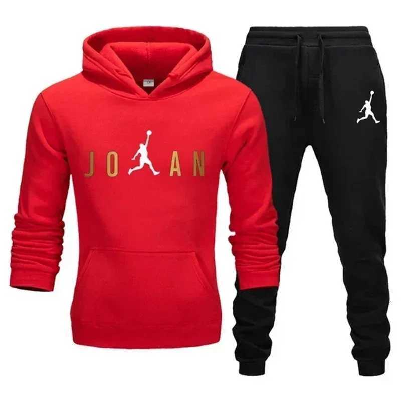 Mens fashionable casual sportswear outdoor jogging set autumn and winter pullover hoodie sweatpants two-piece set X251215 - view 4
