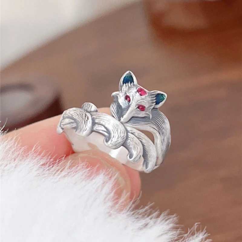 Buyee 925 Sterling Silver Female Big Ring Elegant Open Ring Finger for Women Fashion Animal Fine Jewelry Circle Gift M251215