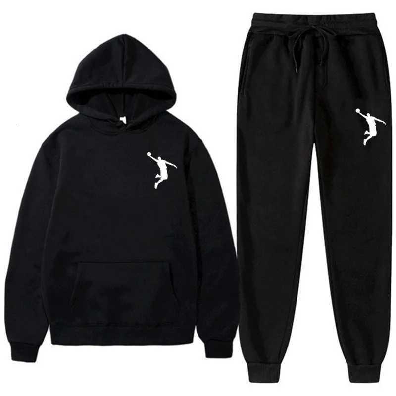 Sports Basketball Brand Sweatshirt Sweatpants Men Women 2 Pieces Sets Tracksuit Fashion Casual Hooded Sportswear Sudadera Hombre X251215