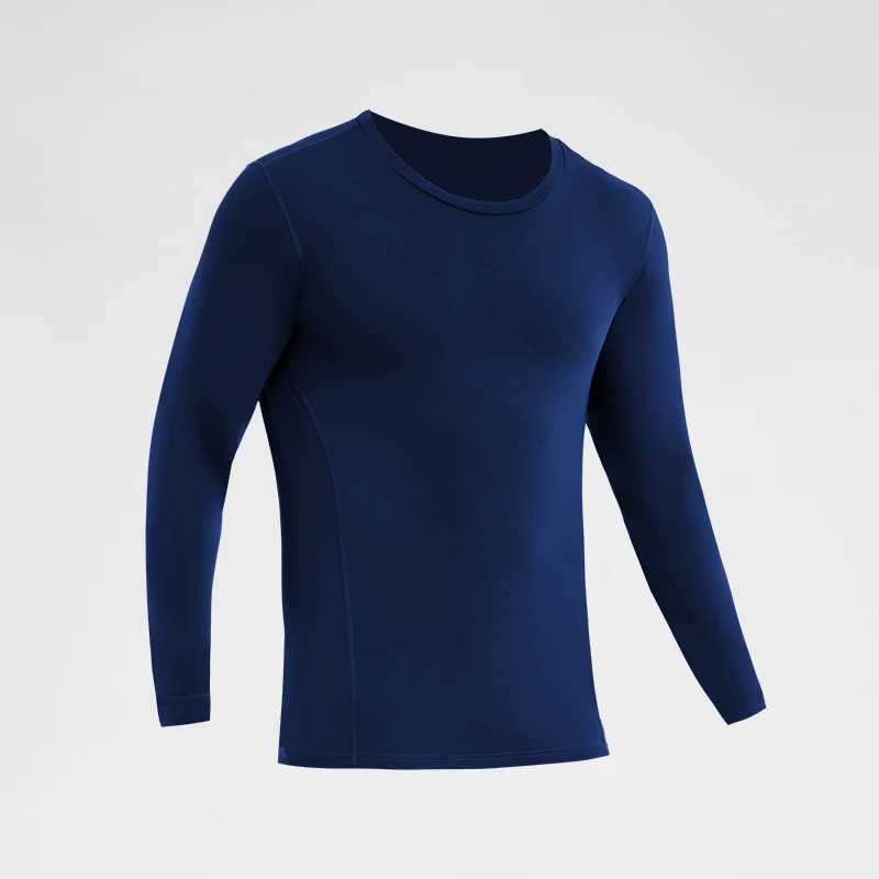 Mens Single-Piece Thermal Underwear Medium-Thick Fleece Cold-Proof Basic Base Layer Top Inner Wear Autumn and Winter G251215