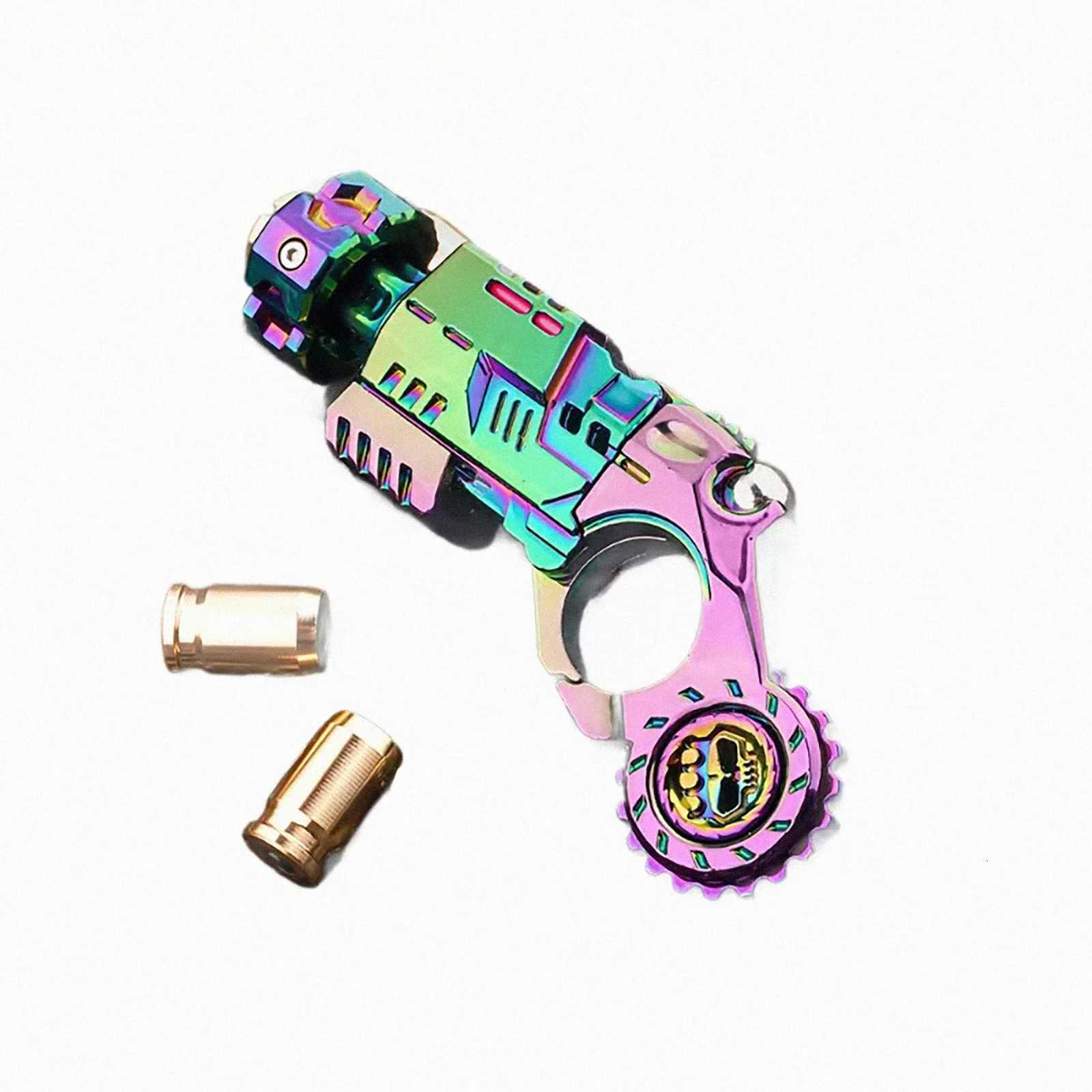 EDC Tactical Pistol Toy Fidget Spinner Ejectable Shell Toy Fidget Gear Gadget Stress Relief Anti-Anxiety Toy for Adults Gift W251215