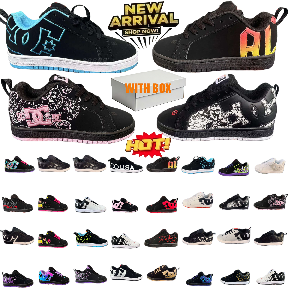 Designer Shoes Dc ShoeHiking Shoes Mens Sneaker Tn Womens Trainer Black White Grey Casual sneaker Lightweight Comfortable Badminton Tennis shoes trainers Eur 36-45