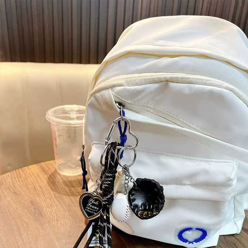 Simulated Baseball Funny Baseball Keychain Car Key Holder Bag Charm Woven Climbing Rope Ornament Decoration M251215