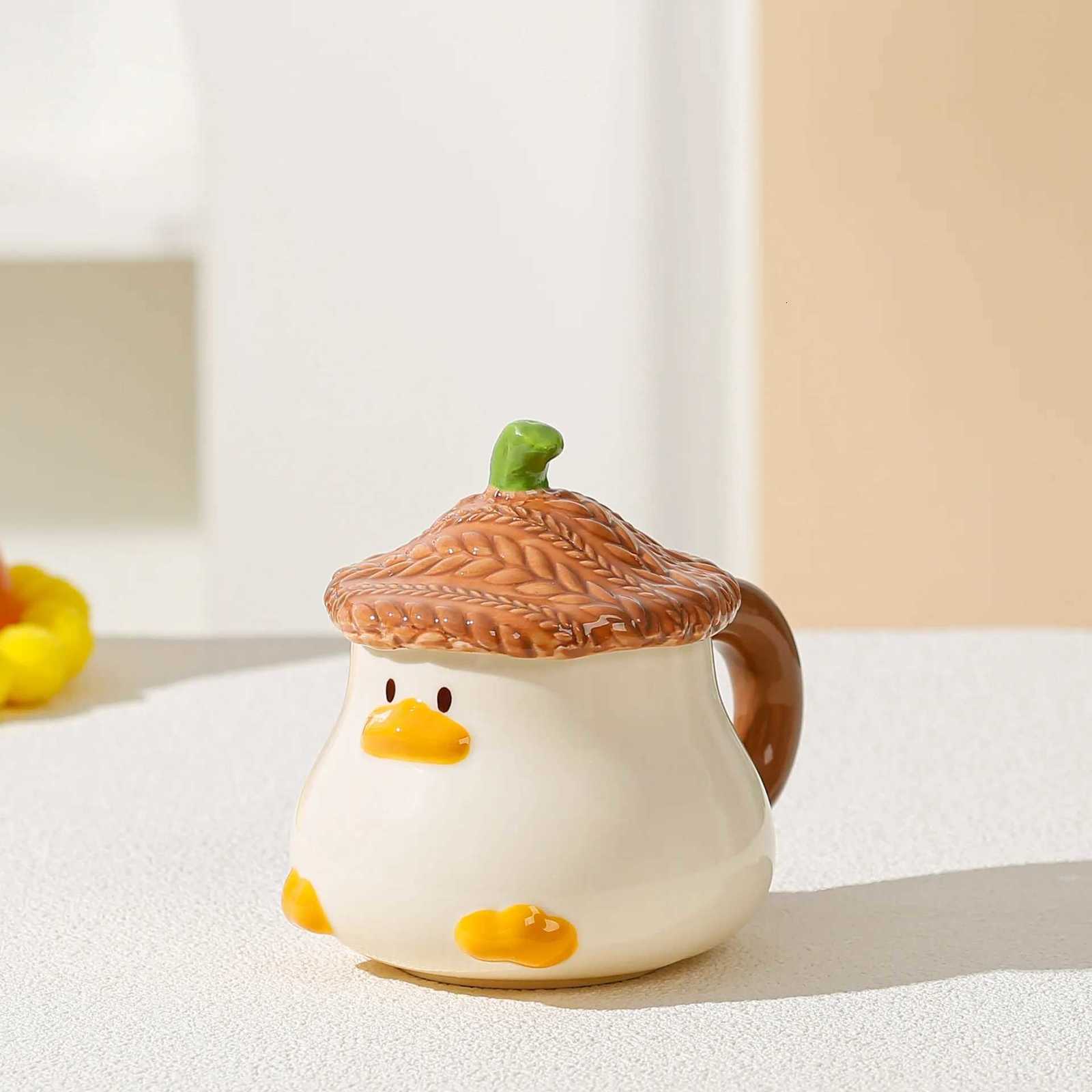 Cartoon Duck g Underglaze Color g Coffee Cups Ceramic Cup Drinkware Cute gs Cup for Tea Personali Gift Funny H251215