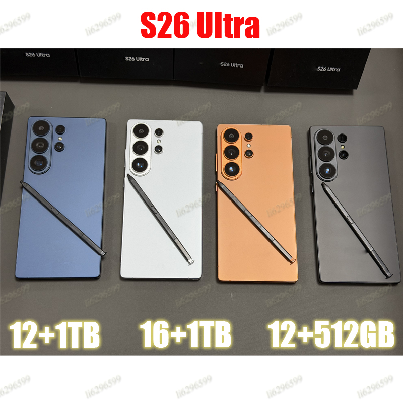 2026 New hot S26 S25 Ultra Orange 6.9Inch 5G 16GB+1TB Mobile Phones Unlocked cell phone Android Smartphone Camera HD Display smart phones ring i17pro max